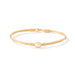 Pearl of My Heart 5.5-inch bracelet with sterling silver, 14K gold artist wire wraps, and a genuine white freshwater pearl.