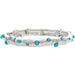 Rain Jewelry Silver Turquoise Gem Dotted Stretch Bracelet featuring vibrant turquoise stones and silver-tone dotted accents.