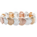 Rain Jewelry Multimetal Copper, Gold and Silver Layered Leaf Stretch Bracelet featuring mixed-metal leaf accents and a comfortable stretch-fit design for everyday wear.