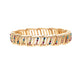 Rain Jewelry stretch bracelet with multicolor crystal accents, gold-tone details, and silver-tone bar links.