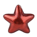 Red star-shaped object on a white background