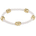 Admire Gold 3mm Pearl Bracelet with crystal pearls and gold accent beads on a white background