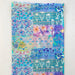 Full Boho Bandeau Headband in blue watercolor patchwork design.