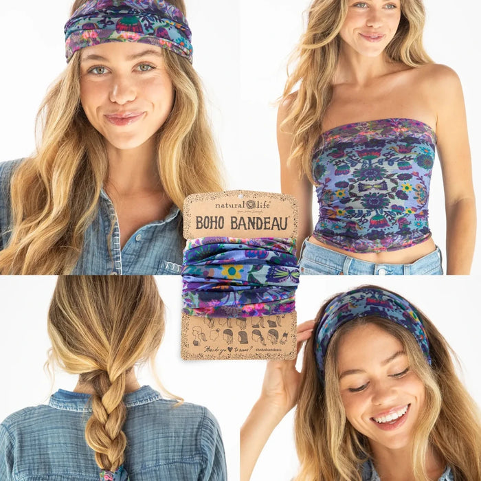 A headband made from a comfortable cotton blend fabric, perfect for everyday wear.