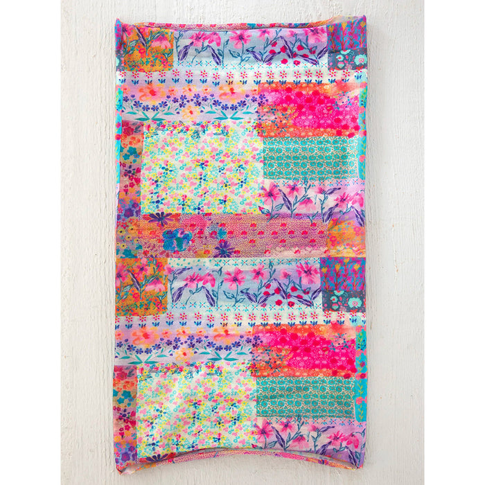 Natural Life : Full Boho Bandeau Headband - Pink Watercolor Patchwork