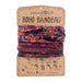The boho bandeau features a design made from natural fibers, emphasizing a sustainable and trendy accessory choice.
