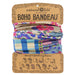 Natural Life Boho Bandeau headband featuring a colorful gingham floral patchwork design.