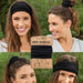 Natural Life Solid Boho Bandeau Headband in classic black