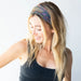 Full Boho Bandeau Headband featuring a colorful vintage-inspired patchwork design.