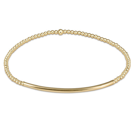 Enewton Bliss Bar Smooth 2mm Bead Bracelet in Gold featuring sleek gold beads and a minimalist bar accent design for stylish everyday wear.