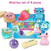 Think Sweet Squishy Fun Box Deluxe with eight toys: dumpling, strawberry, axolotl, two cubes, glitter ball, butter, and cow.
