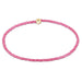Hand beaded on high performance elastic for a slight stretch to easily roll on and off your wrist