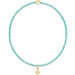 "Designed with soft pink seed beads and accented by a polished gold bead, this bracelet offers a meaningful yet fashionable look."