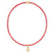 "Designed with soft pink seed beads and accented by a polished gold bead, this bracelet offers a meaningful yet fashionable look."