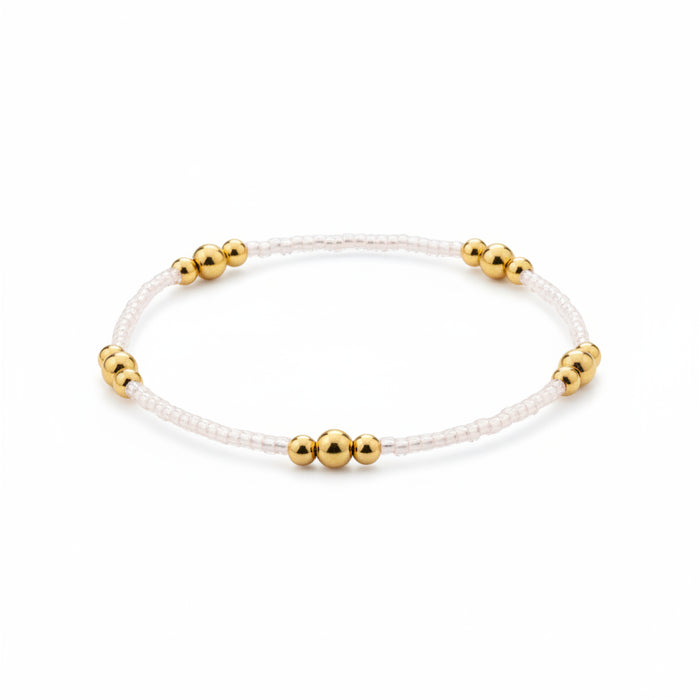 "The delicate color combination creates a sophisticated yet playful look, making it a versatile accessory for both casual and dressy outfits."