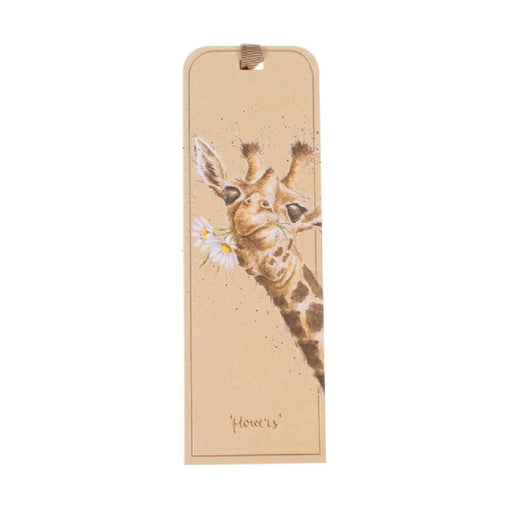 A colorful bookmark featuring a playful giraffe design, perfect for marking pages in books.