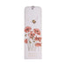 A bookmark illustrated with a bee and bright red poppies, showcasing nature's beauty.