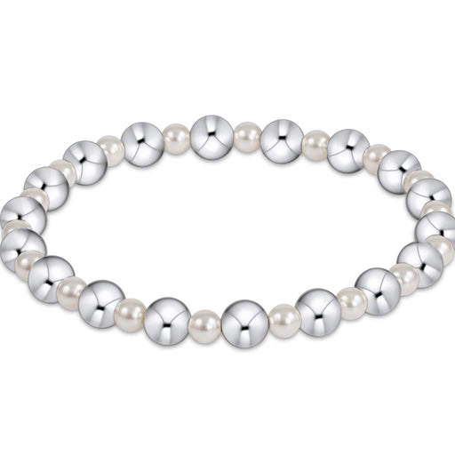 Enewton Design : Pearl Grateful Pattern 4mm Bead Bracelet - 6mm Sterling