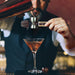 Perfect for whiskey lovers and cocktail enthusiasts, it helps streamline drink preparation while saving space on your bar cart.