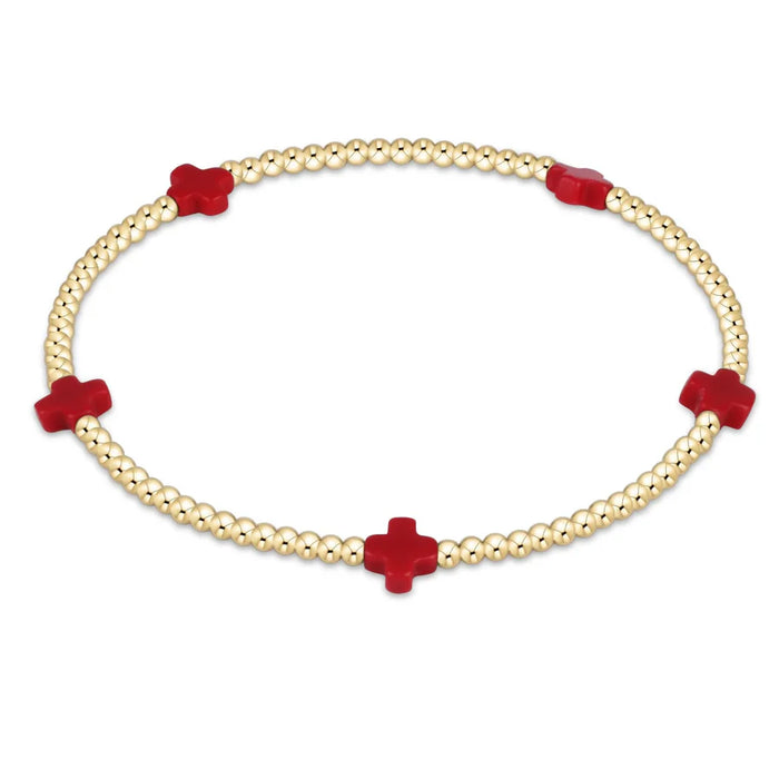 Enewton Design : Signature Cross Small 2mm Gold Bracelet