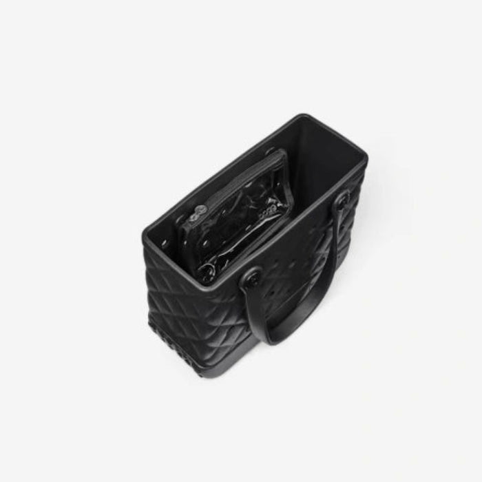Bogg Bag Bitty Bogg Bag Black waterproof mini EVA tote for travel, shopping, beach, and everyday use.