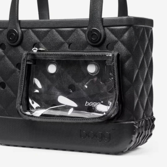 Bogg Bag Bitty Bogg Bag Black waterproof mini EVA tote for travel, shopping, beach, and everyday use.
