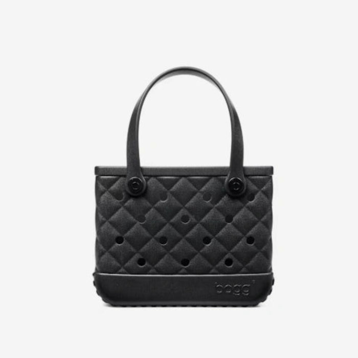 Bogg Bag Bitty Bogg Bag Black waterproof mini EVA tote for travel, shopping, beach, and everyday use.