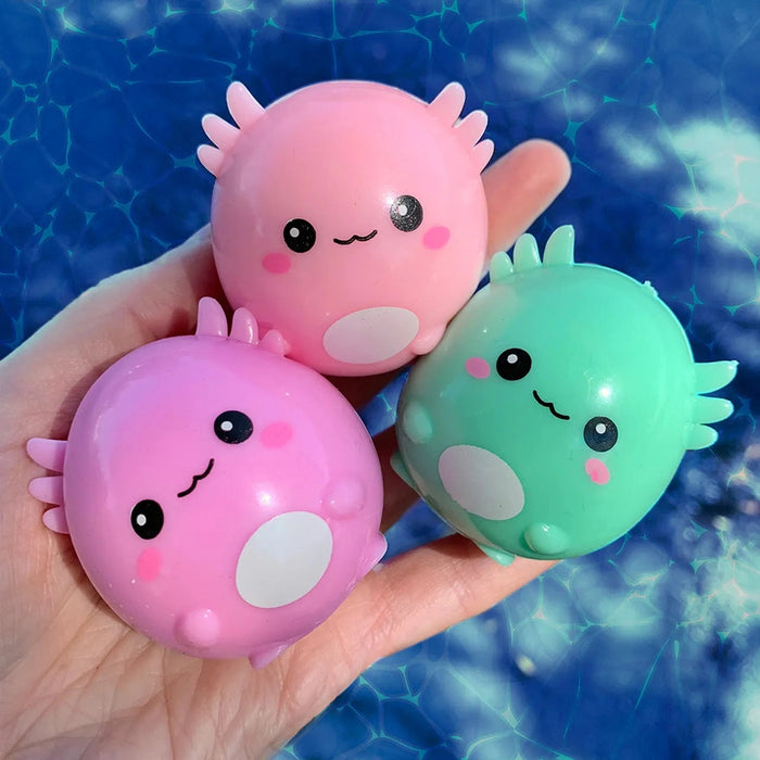 Squishy Toys : Sticky Bubble Blobbies Baby Axolotl