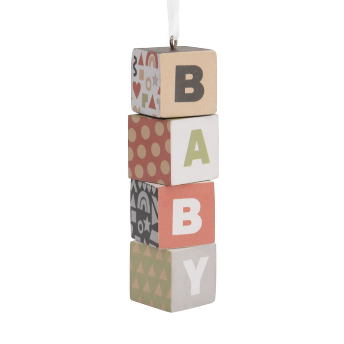 Hallmark : Baby Blocks Wood Hallmark Ornament