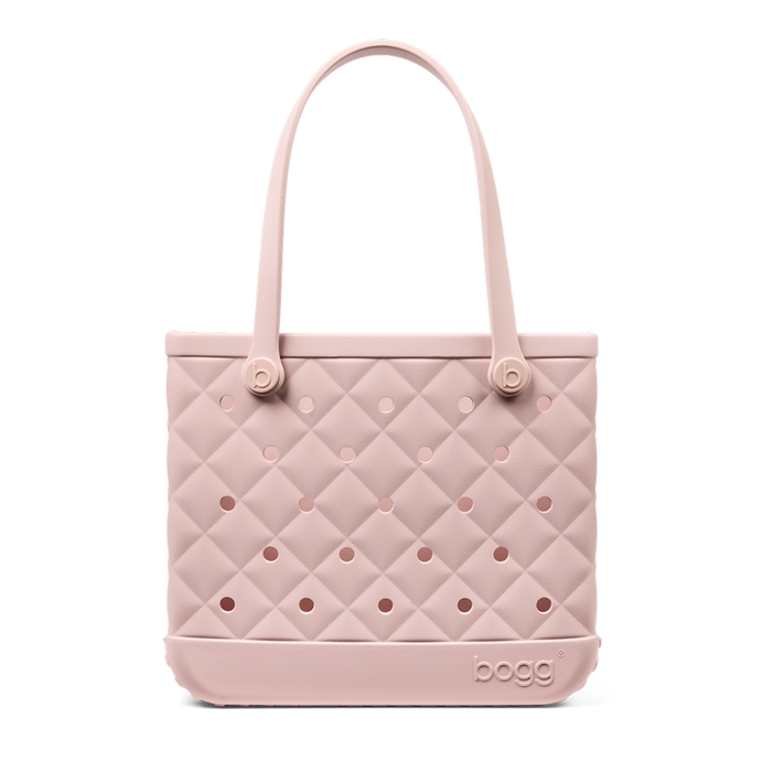 Bogg Bag Baby Bogg Bag in quilted rose petal pink waterproof tote with handles