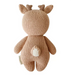 Back view of Cuddle + Kind Baby Fawn – handmade knit deer plush with tiny tail and antlers.