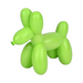 Green balloon dog sculpture on a white background