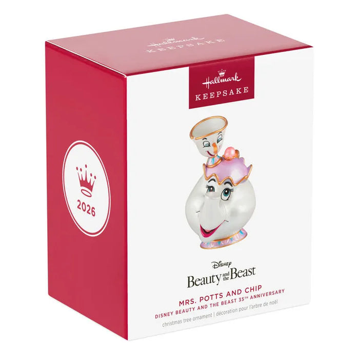 Hallmark : 2026 Keepsake Mrs. Potts and Chip Disney Beauty and the Beast 35th Anniversary (210)