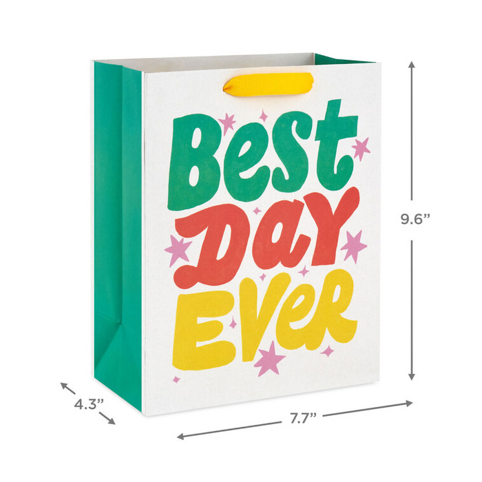 Hallmark : 9.6" Best Day Ever Medium Gift Bag