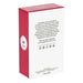 Red and white box with text and a logo on a white background