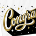 Hallmark : Congrats in Gold and Black Graduation Cocktail Napkins, Pack of 20 at Annie's Hallmark and Gretchen's Hallmark