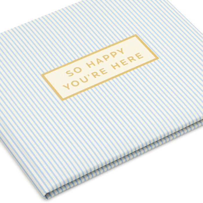Hallmark : Blue and White Pinstripe Guest Book
