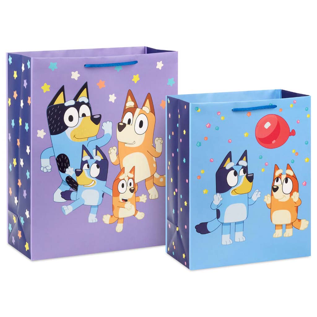 Bluey Party Fun Birthday Gift Bag 2-Pack Bundle - Annies Hallmark