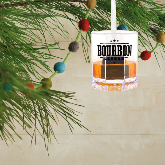 Hallmark : Bourbon Legend Lowball Glass Hallmark Ornament