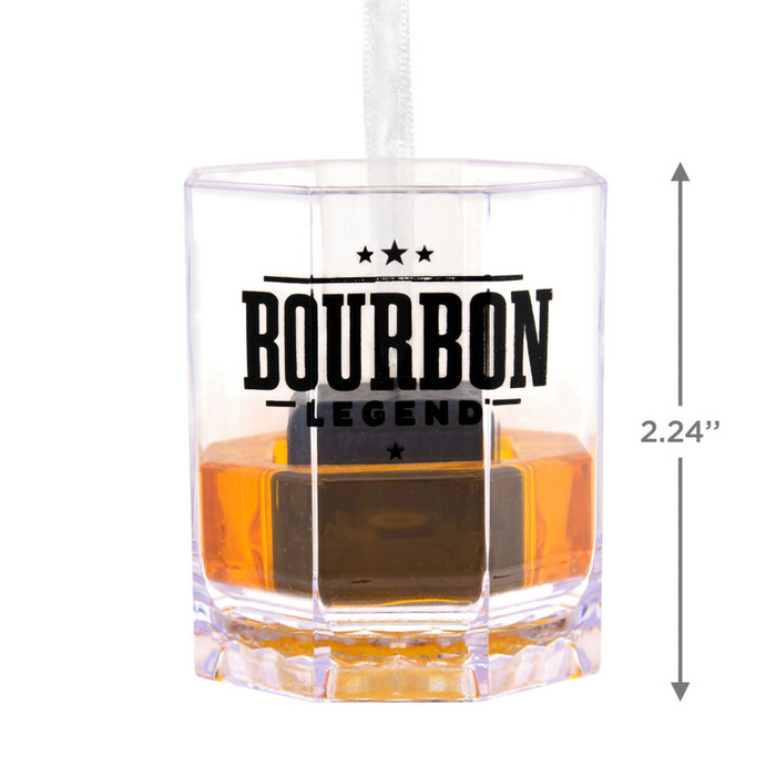 Hallmark : Bourbon Legend Lowball Glass Hallmark Ornament