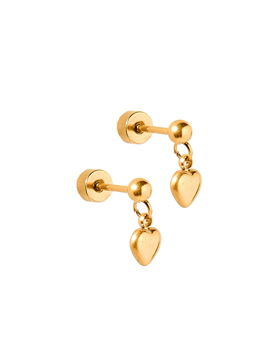 Linny Co : Screwback Stud Earrings Millie Heart