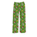 Brief Insanity Elf Movie Lounge Pants -Green pajama pants with Buddy the Elf character pattern on a white background
