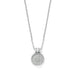 Brighton Illumina Celeste Dome Necklace with pave crystal dome pendant on silver chain