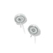 Back view of Brighton Illumina Celeste Dome Post Earrings showing silver post backs and engraved detailing