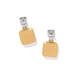 Brighton Meridian Etage post drop earrings with gold and silver two-tone design and crystal accents