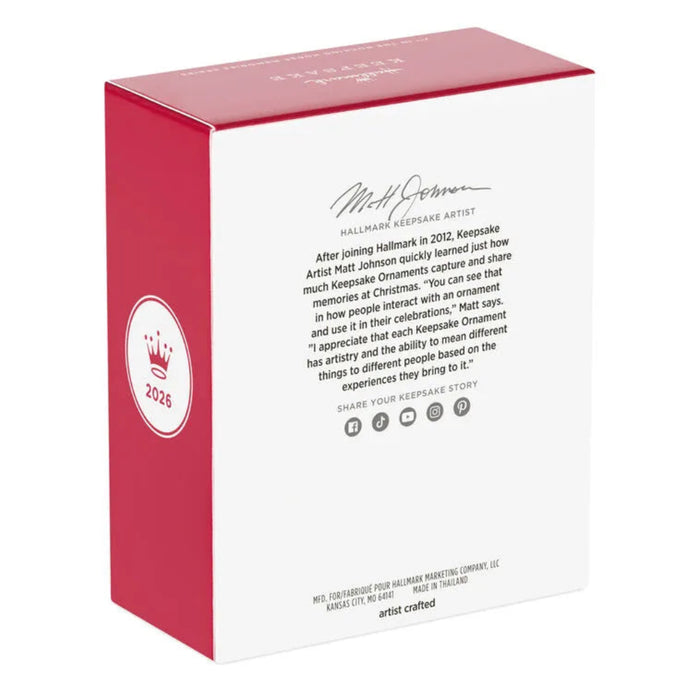 Hallmark 2026 Keepsake Artist box with red and white design