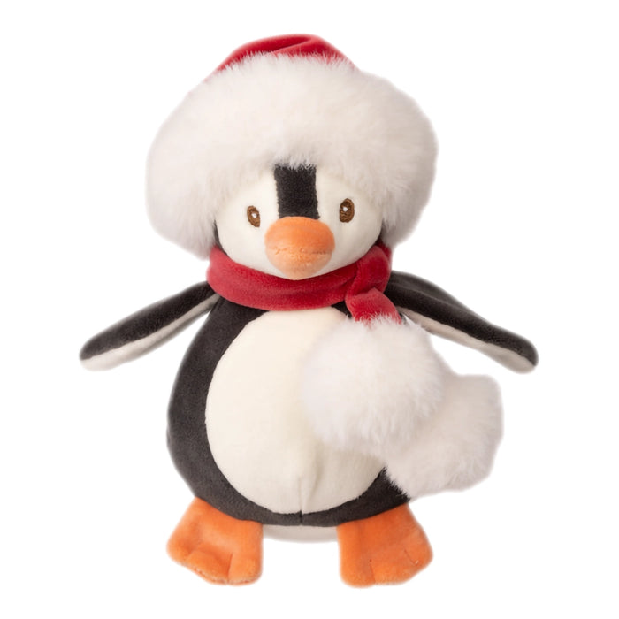Bukowski Baby Julius Penguin plush toy wearing red Santa hat and scarf – Christmas penguin stuffed animal by Bukowski Design Sweden