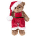 Bukowski Christmas Mavi Bear plush toy wearing red velvet Santa outfit and hat with white trim