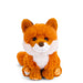 Bukowski Clever Fox Plush sitting upright with soft orange fur, white chest, and friendly face on a white background