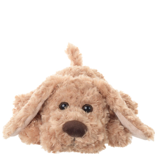 Bukowski Manfred dog plush toy, soft tan stuffed puppy with floppy ears and embroidered face